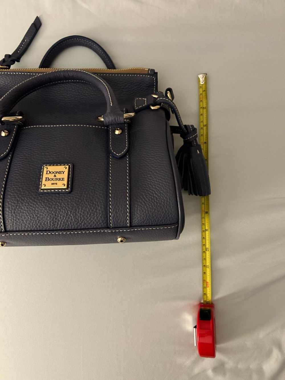 Dooney & Bourke Blue Pebble Leather Satchel - Picture 15 of 16